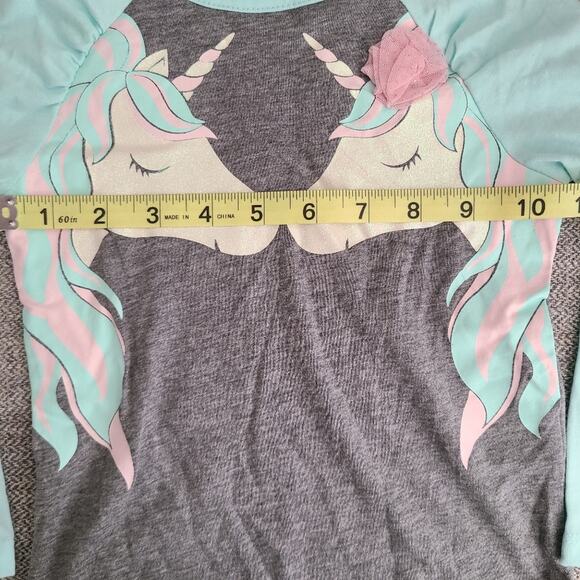 Epic Threads sparkle unicorn raglan long sleeve tee Size 2T - Picture 6 of 6